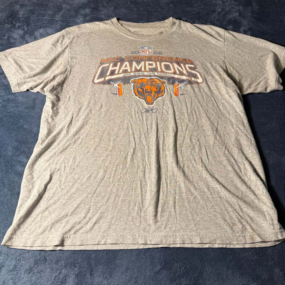 Reebok Chicago Bears 2006 NFC Conference Champions T-Shirt Gray